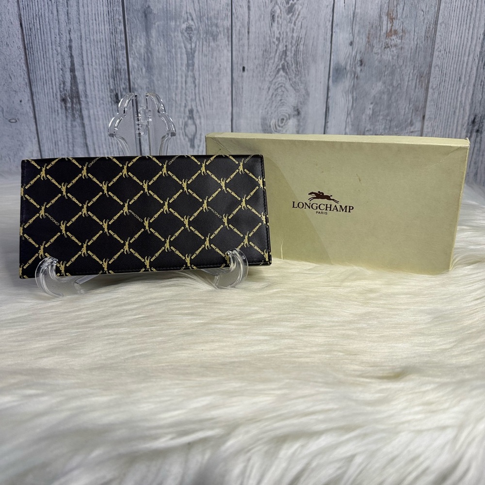 LONGCHAMP vintage leather passport holder wallet